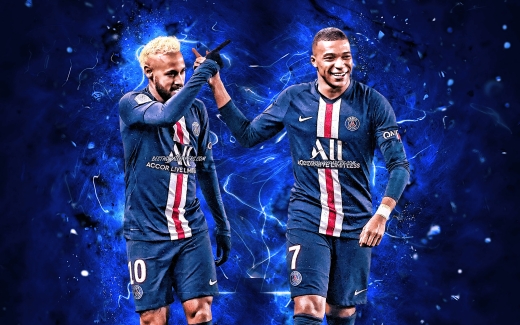 wallpaper of neymar mbappe